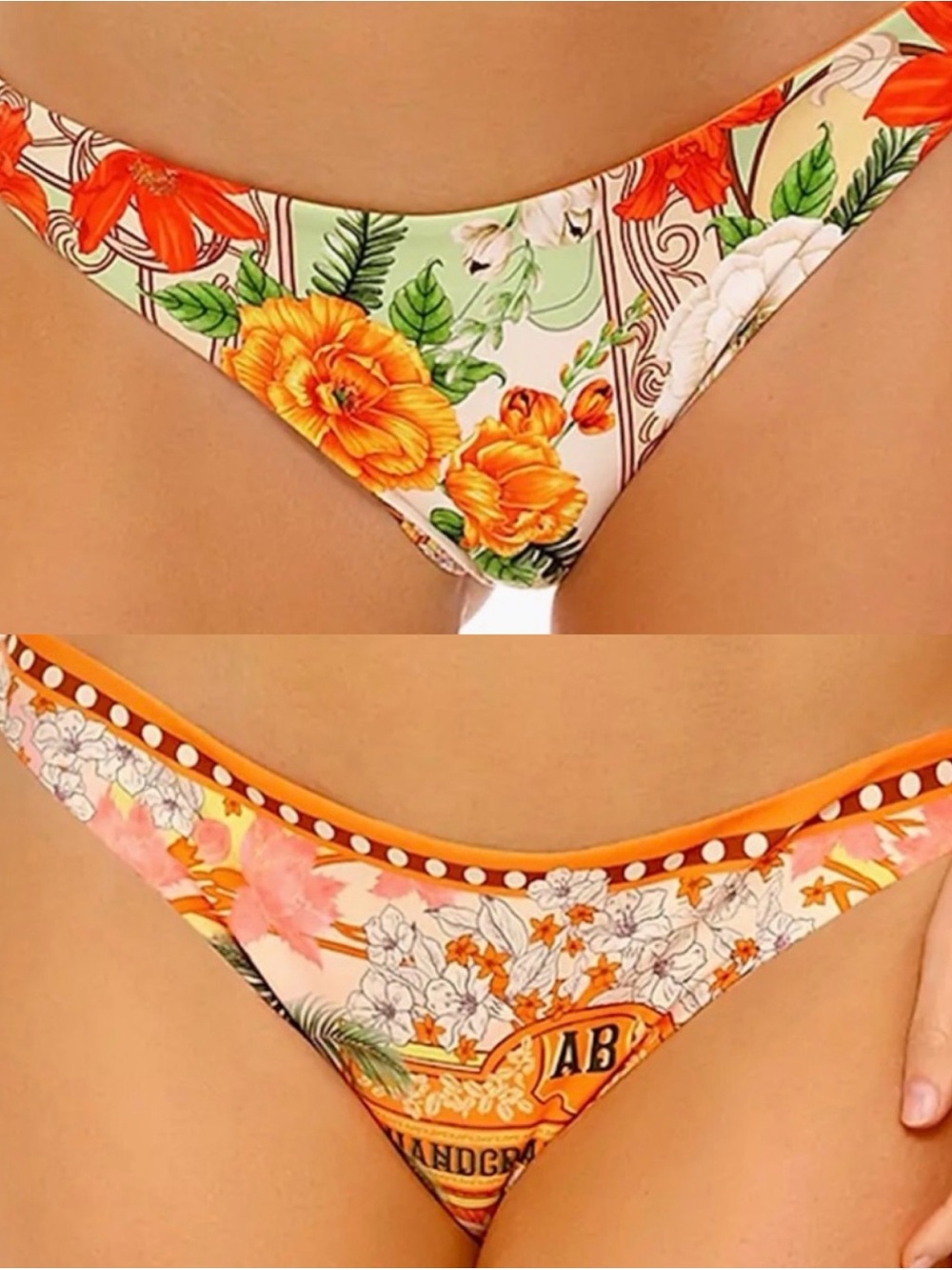 NWT Agua Bendita ILU ETE Reversible Bikini Bottom  XL #064